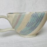 沖縄かすり模様練り込みスープマグ