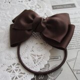 ★ りぼん ヘアゴム チョコ トリプルリボン 大人 リボン ヘアアクセサリー ★