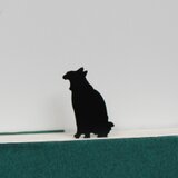 黒猫のしおり,ブックマーク　[あくび]　（読書,本,プレゼント,母の日,CAT,BOOKMARK）