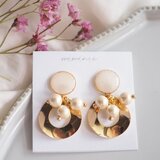 コットンパールサークルピアス