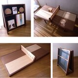 座って遊べる！折畳式リビングピンポンボード　オリジナルラケット＆ボールセット