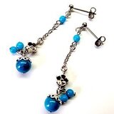 【完売御礼】トリプルターコイズラウンドピアス#010