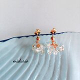 じゃらじゃらクリスタルピアス