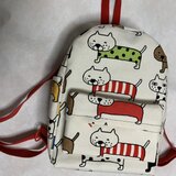 帆布プリント柄リュック