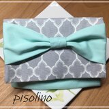 ポケットティッシュケース〜モロッカン柄 /有輪商店（YUWA）生地（gray・green） 〜