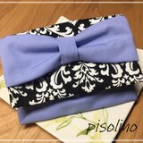 ポケットティッシュケース〜ダマスク柄 /有輪商店（YUWA）生地（black・blue ） 〜