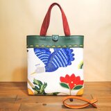 A4薄マチの正方形やわらか手さげ【スウェーデン・ヨブス×牛革】