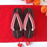 S【槌目立涌】下駄・鎌倉彫り・駿河塗下駄・浴衣・一点限り