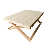 ひのきの折りたたみ式キャンプテーブル
