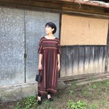 絹のゆったりロングワンピース