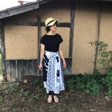 浴衣地のパッチワークスカート