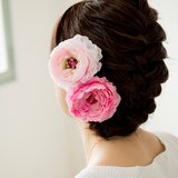 ラナンキュラスの花飾り～フワフワのヘアーアクセサリー～