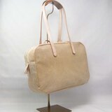 小ぶりのボストンバッグ　ベージュ