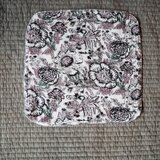 ハンドブロックプリント　タオルハンカチ　ホワイトの画像