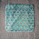 ハンドブロックプリント　タオルハンカチmini　グリーンの画像
