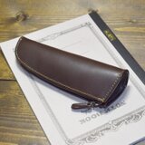 本革ペンケース（チョコ）の画像