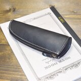 本革ペンケース（ブラック）の画像