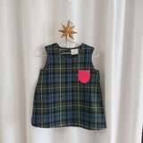 キッズチェックワンピース(90サイズ)の画像