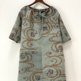 グレー銘仙のチュニックワンピース