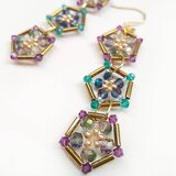 3連の万華鏡イヤリング/ピアス