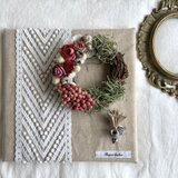 ドライフラワーキャンバスアレンジrose