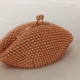 ビーズぎっしりミニパース ☆ アンティークピンク