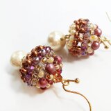コットンパールの秋色イヤリング・ピアス