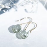 【送料無料】K18 グリーンアメシストフックピアス