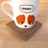 ブラックウォールナットのコースター、天然木