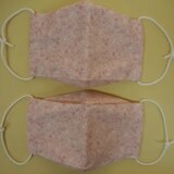 ＊立体・舟形マスク・ピンクに花柄＊