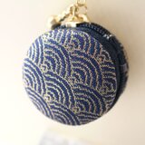 和風＊帯生地＊マカロンケース【青海波】