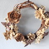 【鹿革の花かざり】クチナシのリース