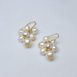 コットンアペルピアスorイヤリング(ホワイト)