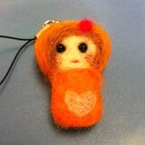 オレンジみかんちゃんストラップ