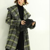 CT1125.00032 チェックビッグカラーコート