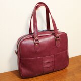 【受注生産】A４ビジネス革バッグ/ワイン