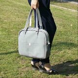 【受注生産】A4ビジネス革バッグ/グレー