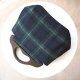 プチマロンバッグ  ふかふかウール「ブラックウォッチ」