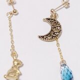 月夜と兎のピアス