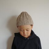 【受注製作】オーガニックコットンガラ紡　シンプルなニット帽