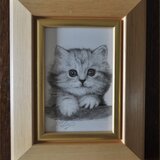 かわいい子猫の細密画