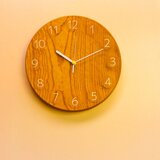 wall clock ケヤキ 無垢一枚板の画像