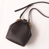 【受注生産】レトロなミニサイズのドクターズバッグ　Dark Brown