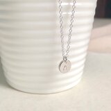 イニシャルネックレス シルバー