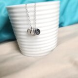 三連イニシャルネックレス シルバー