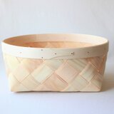 木曽桧のバスケット　浅タイプ（M）