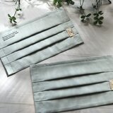 冬マスク☆おしゃれマスク☆アイスミント☆プリーツマスク☆ハンドメイドマスク☆