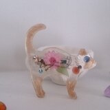 散歩猫 レジンブローチ・B (シャム)