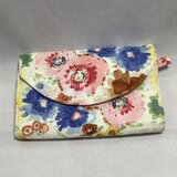 木綿　花柄　17ポケットじゃばらとファスナーポケット　カードケース