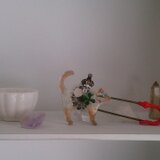 幸猫 レジンピンブローチ (シャム・赤)